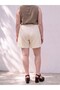 Two Mt Shop Quality Lcw Curve White Plus Size Women's Shorts with Elastic Waist - 4