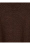 Ozmarka New Season Brown Half Turtleneck Oversize Women's Knitwear Tunic - 6