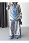 Floral Patterned Linen Hijab Double Set (Shirt & Pants) - 25040 - 4