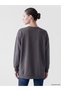 Özmarka New Season Gray Soft Touch Women's Sweatshirt Tunic - 4