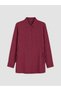 Özmarka New Season Burgundy Women's Shirt Tunic with Tie Sides - 5