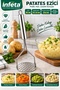8 cm Round Metal Potato Masher 26 cm Chrome Handle Puree Maker Vegetable Masher