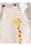 Baby Boy Giraffe Patterned Salopet and Long Sleeve Top Set - 3