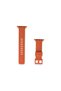 Apple Watch 42mm Kr408 Striped Silicone Band - Orange - 2