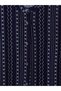 Peak New Season Navy Blue Judge Collar Patterned Women's Shirt Tunic - 7