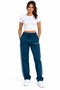 Women's Comfortable Fit Sweatpants with Double Piping on the Sides, Zipper Pocket Detail, Blue, Navy Blue, Black, Burgundy, Khaki, Gray - 2