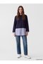 Ozmarka New Season Navy Blue Soft Touch Women's Sweatshirt Tunic - 2