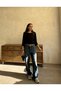 Women's Boat Neck Bat Sleeve Drapey Short Blouse - 3