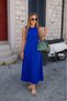 Women's Zero Sleeve Crew Neck Viscose Dress - 2