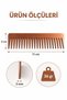 Men's copper hair comb wide tooth 11 cm pocket size - 3