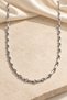 Stainless Steel Necklace - Bar and Loop Chain Necklace - Steel Necklace - Bar Necklace - Bar Loop Chain Steel Necklace - 3