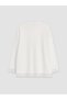 Ozmarka New Season White Soft Touch Women's Sweatshirt Tunic - 4