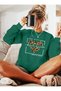 Women's Green Patterned Crew Neck Long Sleeve Viscose Two Thread Blouse - 3