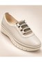 Women's Rubber Detailed Stoned Mother's Shoes Casual Shoes Ballerinas - 6
