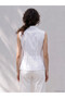 Soulife White Pleated Waist-Slit Women's Shirt - 4