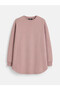 Vizyon New Season Pink Crew Neck Women's Sweatshirt Tunic - 5