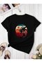 Women's Short Sleeve Palm Printed Viscose Blouse - 6