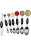 Magnetic Measuring Spoons Set Stainless Steel with Leveler, Stackable Metal Tablespoon Measure Spoon
