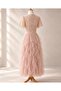 Powder Pink Embroidered Tulle Dress - 4