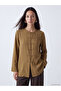 Özmarka New Season Brown Crew Neck Modal Blend Women's Tunic