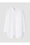 Vizyon New Season White Oversize Poplin Women's Shirt Tunic - 5