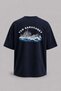 Oversize Tcg Sarucabey Interwaves Design Pocket and Back Printed Unisex T-Shirt - 3