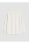 Ozmarka New Season White Embroidered Soft Touch Women's Sweatshirt Tunic - 2