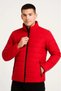 Men's Bomber Jacket – Water Repellent Fabric, Quilted Lining, Zipper Closure, Winter – Red - 3