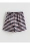 Alita City Lcw Kids Navy Blue Flannel Plaid Short Girls' Skirt with a Difference - 2