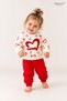 Baby Girl 2-Piece Set with Heart Pattern and Lovely Writing on Top and Bottom, Seasonal Set - 4