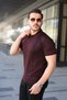 Men's Striped Detailed Collared Knitwear T-Shirt - 2