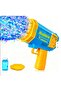 Automatic Bubble Gun for Kids, Multi-Bubble Blaster & Bubble Maker Toy with Multiple Bubble Wands - Blue Colour - 2