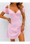 Women's off-the-shoulder v-neck short modal dress