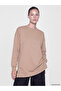 Vizyon New Season Brown Soft Touch Women's Sweatshirt Tunic