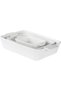 3-Piece Ceramic Bakeware Set – White Porcelain Lasagna Pans Deep, Rectangular Casserole Dishes with
