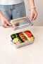 2 Pieces 304 Steel 1100 ml Lockable Food Fruit Meat Refrigerator Nutrition Storage Container Mt322-2 - 2