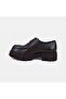 Women's Bitter Brown Laced Thick Soled Classic Leather Shoes - 3