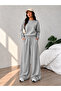 Women's 3-Piece Winter Warm Tracksuit Set Black Gray Navy Blue - 5