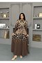 Women's Leopard Print Long Dress with Belt