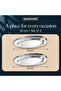 Stainless Steel Deep Oval Serving Tray 528.88*15%0cm, Stackable Food Serving Platters, Dishwasher Safe, Silver, Set of 2 - 4