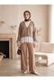 Lace Detailed Knitwear Cardigan with Tieable Sleeves Mink