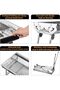 Large Charcoal Grill BBQ with Stand Stainless Steel, Outdoor Barbecue Grill Folding Portable BBQ Tool for Camping Hiking Picnics and Backyard Cooking, Ideal for 5–10 People, 73x71cm - 4