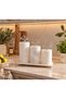 3-Piece Marble Spice Rack Set – with Tray, Lid, Organizer, Countertop - 4