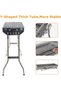 Large Charcoal Grill BBQ with Stand Stainless Steel, Outdoor Barbecue Grill Folding Portable BBQ Tool for Camping Hiking Picnics and Backyard Cooking, Ideal for 5–10 People, 73x71cm - 6