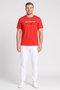 Men Sportswear Fit Short Sleeve Outdoor T-Shirt, Red - 2