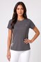 Women Regular Fit Short Sleeve Running T-Shirt, Dark Grey
