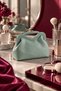 Thin Women's Patterned Makeup Bag - Mint Green - 6