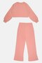 Kids Girl 2 Pcs Long Sleeve Top And Pants Set, Light Pink - 3