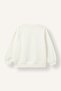 Oversized Crew Neck Printed Thick Sweatshirt with Soft Fleece Inside for Girls I9201A826Wn - 2