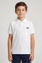 Kids Boy Regular Fit Embroidered Logo Short Sleeve Polo Shirt, White